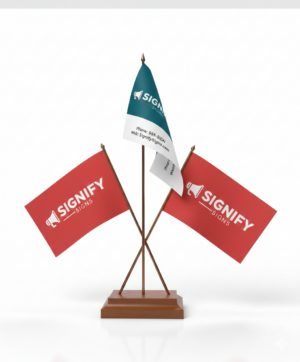 Desk Top Flag - Single Base
